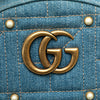 Gucci Small GG Marmont Pearl Denim Backpack Secondhand