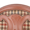 Celine Small Houndstooth Canvas and Calfskin Cuir Triomphe Oval Crossbody Secondhand