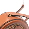 Celine Small Houndstooth Canvas and Calfskin Cuir Triomphe Oval Crossbody Secondhand