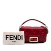 Fendi Mini Zucca Embossed Leather Baguette Satchel Secondhand