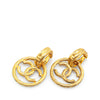Secondhand Chanel Gold Plated CC Drop Clip On Earrings