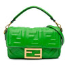 Fendi Mini Zucca Embossed Leather Baguette Satchel Secondhand