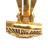 Chanel CC Gold Plated Round Crest Clip On Earrings Secondhand