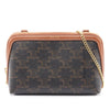 Celine Triomphe Coated Canvas Clutch On Chain Secondhand
