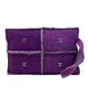 Chanel CC Suede and Shearling Clutch Secondhand