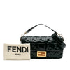 Fendi Large Zucca Embossed Patent Baguette Satchel Secondhand