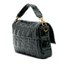 Fendi Large Zucca Embossed Patent Baguette Satchel Secondhand
