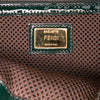 Fendi Large Zucca Embossed Patent Baguette Satchel Secondhand
