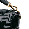 Fendi Large Zucca Embossed Patent Baguette Satchel Secondhand