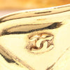 Chanel CC Gold Plated Quilted Wide Cuff Bracelet Secondhand