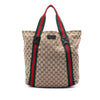 Gucci GG Canvas Web Tote Secondhand