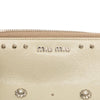 Miu Miu Faux Pearl Studded Leather Clutch Secondhand