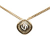 Dior Gold Plated Crystal CD Diamond Pendant Necklace Secondhand