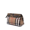 Secondhand Burberry House Check Canvas and Suede Camouflage Fringe Clutch with Strap