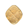 Chanel Gold Plated Quilted Rhombus Pin Brooch Secondhand