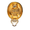 Chanel Gold Plated Mademoiselle Oval Clip On Earrings Secondhand