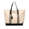 Saint Laurent Canvas East West Beach Shopping Tote Secondhand