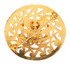 Chanel CC Gold Plated Medallion Round Brooch Secondhand