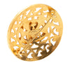 Chanel CC Gold Plated Medallion Round Brooch Secondhand