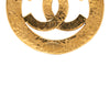 Chanel CC Gold Plated Cut Out Round Brooch Secondhand