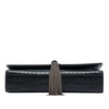 Saint Laurent Medium Croc Embossed Leather Monogram Kate Tassel Crossbody Secondhand