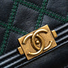 Chanel Calfskin Double Stitch Boy Wallet On Chain Secondhand