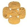 Chanel CC Gold Plated Gripoix Clover Brooch Secondhand