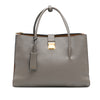 Miu Miu Goatskin Madras Push Lock Tote Secondhand