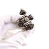 Gucci Silver Plated Faux Pearl Tiger Heads Double Wrap Ring Secondhand
