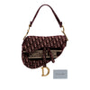 Dior Oblique Embroidered Velvet Saddle Bag Secondhand