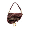 Dior Oblique Velvet Embroidered Saddle Bag Secondhand
