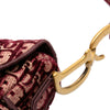 Dior Oblique Embroidered Velvet Saddle Bag Secondhand
