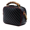 Gucci Small GG Marmont Matelasse Diagonal Leather Torchon Bamboo Satchel Secondhand