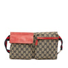 Gucci GG Canvas Web Double Pocket Belt Bag Secondhand