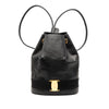 Ferragamo Lizard Embossed Leather Vara Bow Drawstring Backpack Secondhand