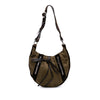Yves Saint Laurent Canvas and Velvet Rive Gauche Pleated Hobo Secondhand