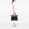 Burberry House Check Trimmed Leather Big Crush Convertible Tote Secondhand