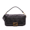 Fendi Zucca Embossed Leather Baguette Satchel Secondhand
