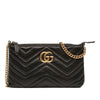 Secondhand Gucci Mini GG Marmont Matelasse Leather Wallet On Chain
