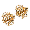 Dior Gold Plated Logo Clip On Earrings Secondhand