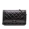 Chanel Quilted Shiny Aged Calfskin Boy Wallet On Chain Secondhand