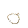 Chanel Gold Plated CC Rhinestones Chain Bracelet Secondhand