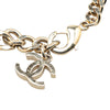 Chanel Gold Plated CC Rhinestones Chain Bracelet Secondhand