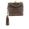 Chanel Quilted Suede Tassel Vanity Bag Secondhand