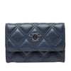 Chanel CC Double Stitch Lambskin Flap Card Holder Secondhand