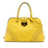 Prada Studded Saffiano Cuir Promenade Satchel Secondhand