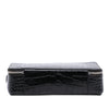 Balenciaga Croc Embossed Leather Wristlet Clutch Secondhand