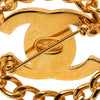 Chanel Gold Plated CC Turnlock Chain Brooch Secondhand