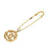 Chanel Gold Plated CC Safety Pin Brooch Secondhand
