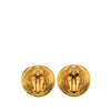 Chanel Gold Plated CC Grapevine Round Clip on Earrings Secondhand